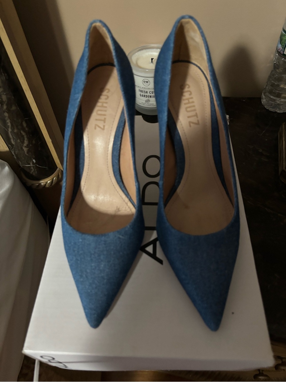 Schutz Blue Pointed Toe Women's Pumps - worn once